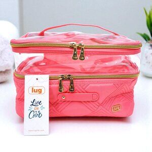NEW ❤️ Lug Wicked Positively Pink Whoosh Clearview Cosmetic Case Makeup Bag